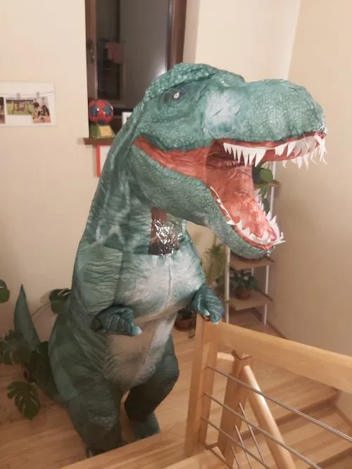 Nadmuchiwany kostium Dinozaura nr 10 Tyranozaur Zielony