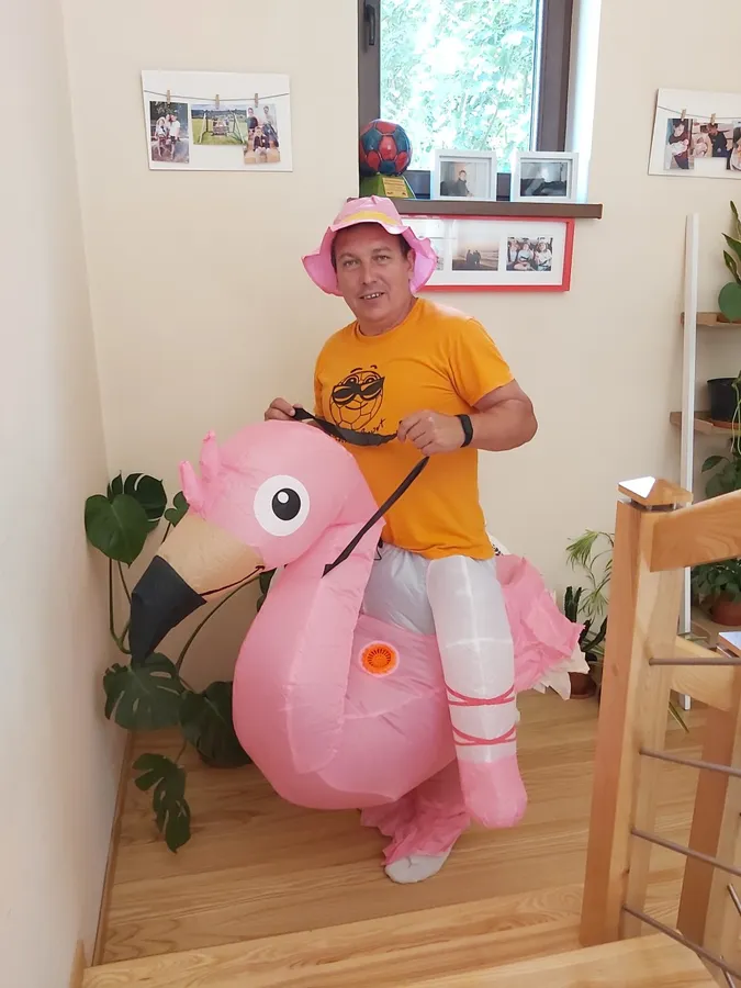 Nadmuchiwany Kostium Jadącego na Flamingu nr 2