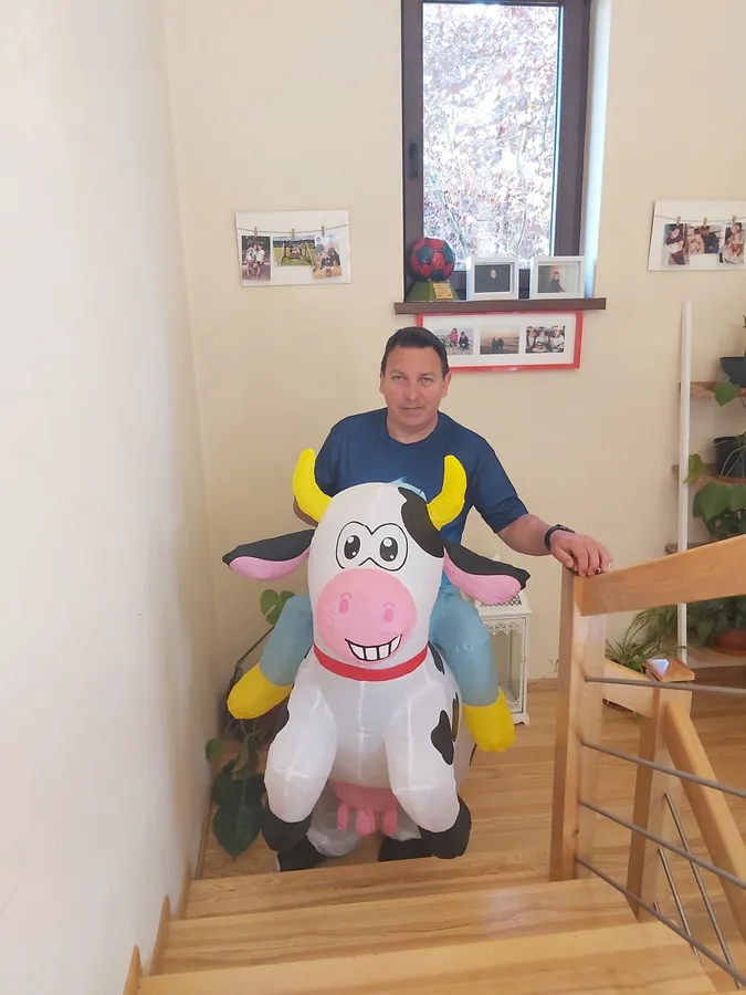 Nadmuchiwany Kostium Jadącego na Krowie