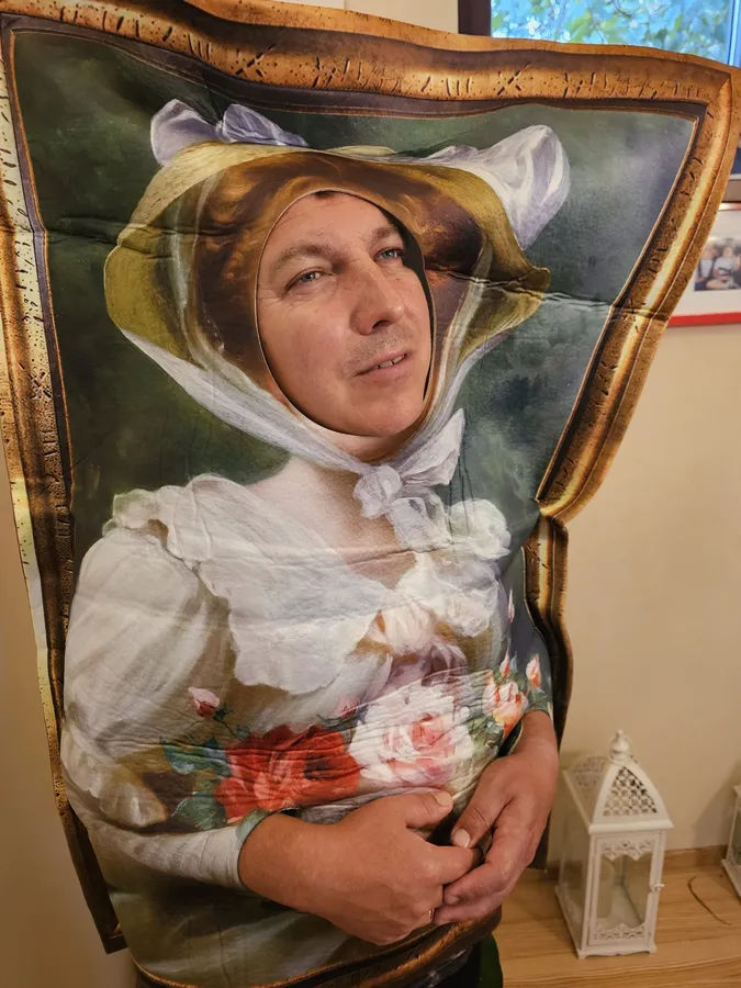 Obraz Dama z bukietem